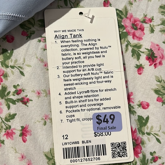 Align tank NWT Lululemon - Picture 2 of 2